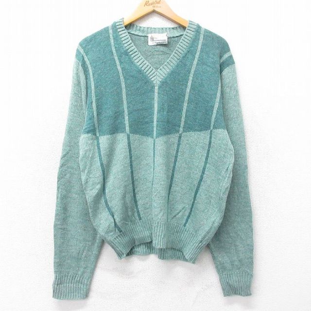 ロンドンフォグ 90s 長袖セーター グリーン M | 古着