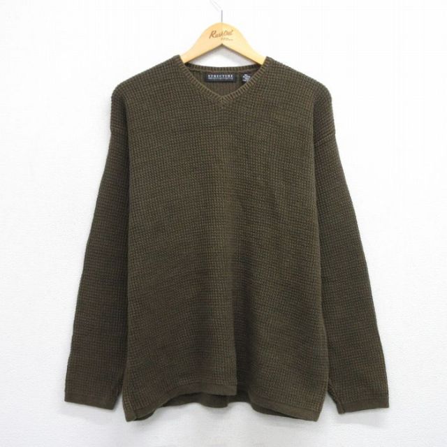 【50%OFF】STRUCTURE 長袖セーター グリーン L | 古着
