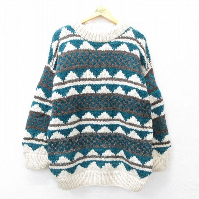 【50%OFF】長袖セーター ホワイト L | 古着