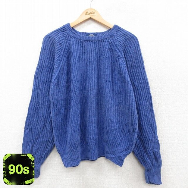 【50%OFF】ギャップ 90s ラグランセーター ネイビー L | 古着