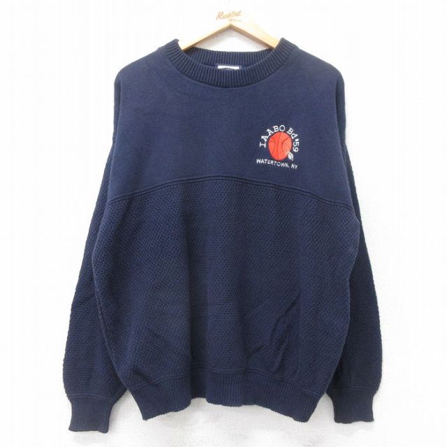 リー 90s 長袖セーター バスケットボール ネイビー XL | 古着