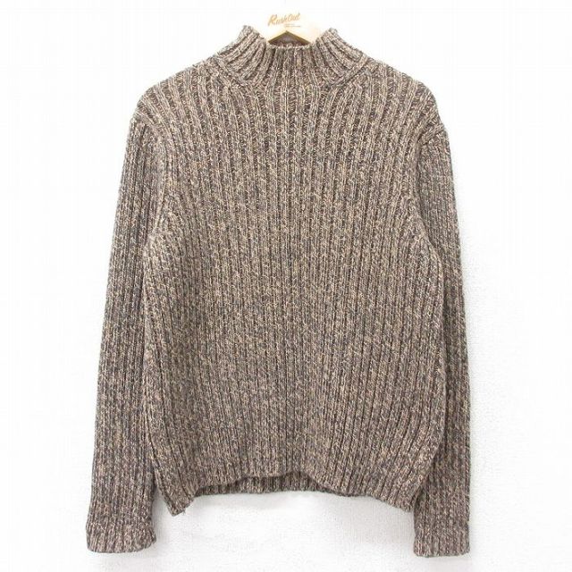 L★古着 ギャップ GAP 長袖 セーター メンズ 00年代 00s モックネック ハイネック 茶他 ブラウン 25oct22 中古 ニット トップス
