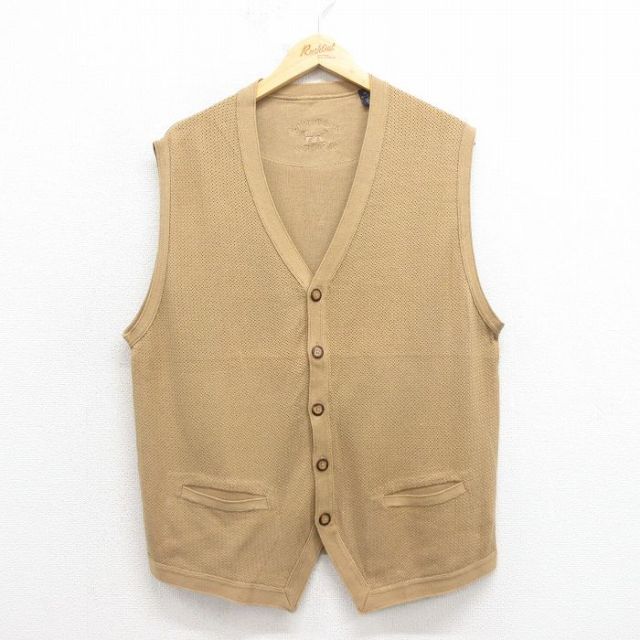 【50%OFF】ニット ベスト ブラウン L | 古着