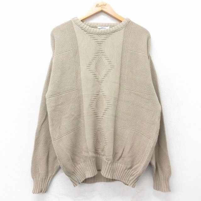 【50%OFF】90s 長袖セーター ベージュ L | 古着