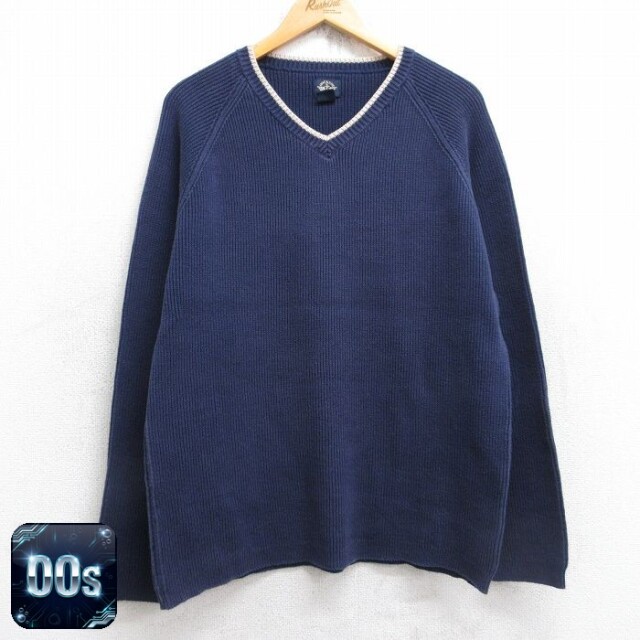 【50%OFF】ドッカーズ 00s ラグランセーター ネイビー M | 古着