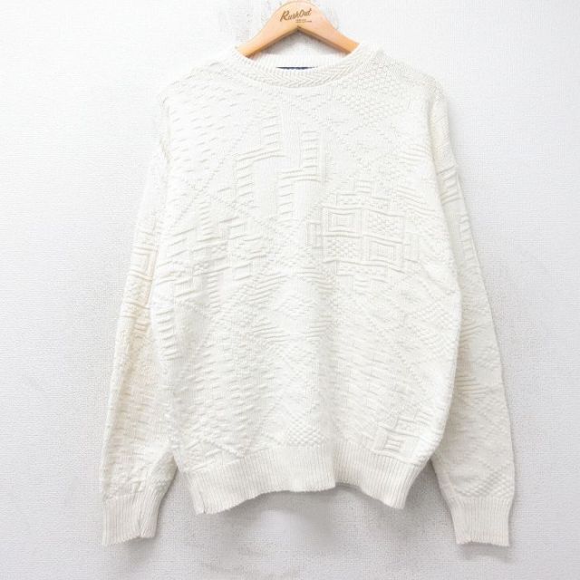 90s 長袖セーター ホワイト M | 古着