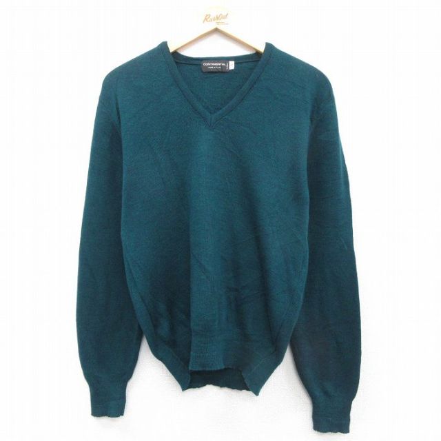 90s 長袖セーター 霜降り グリーン M | 古着