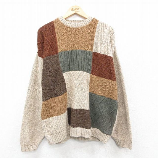 リバティ 90s 長袖セーター ベージュ XL | 古着