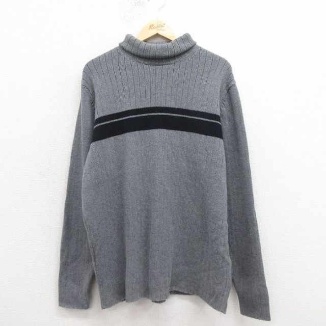 オールドネイビー 00s 長袖セーター タートルネック グレー XL | 古着