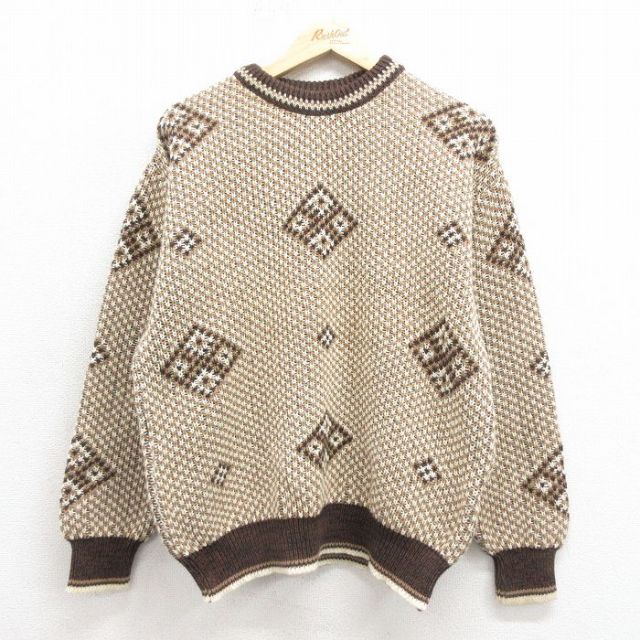 90s 長袖セーター ベージュ M | 古着