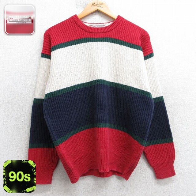 90s 長袖セーター ネイビー M | 古着