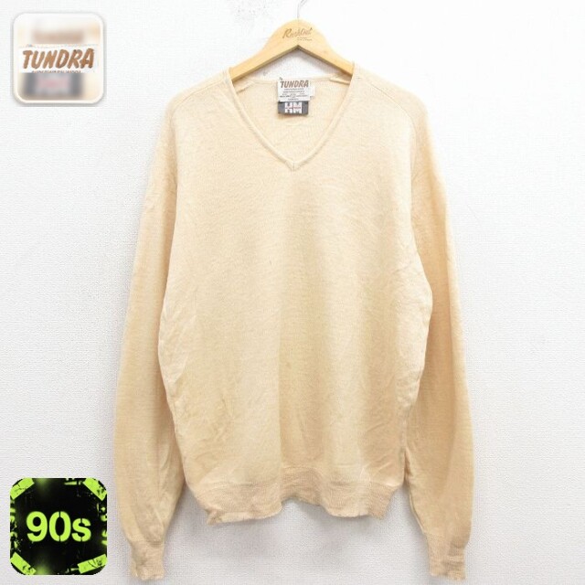 TUNDRA 90s 長袖セーター 生成り ベージュ L | 古着