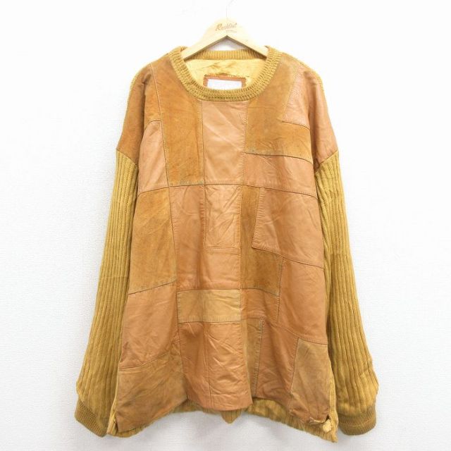 古着通販 XL☆古着 ウィルソン 長袖 セーター メンズ パッチワーク