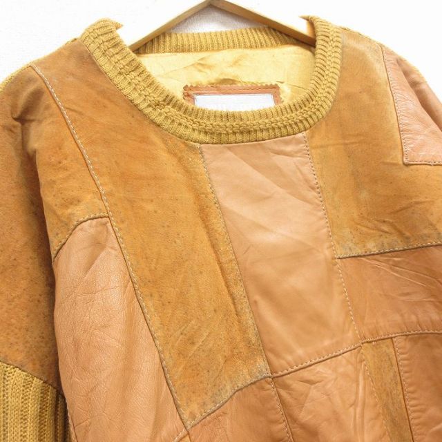 古着通販 XL☆古着 ウィルソン 長袖 セーター メンズ パッチワーク