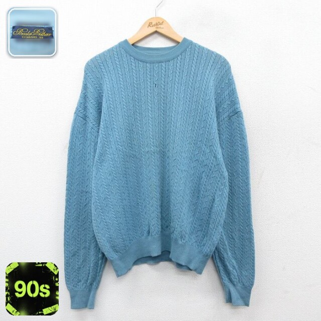 【50%OFF】ブルックスブラザーズ 90s 長袖セーター ケーブル ネイビー XL | 古着