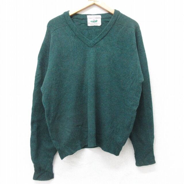 【50%OFF】90s 長袖セーター 霜降り グリーン L | 古着