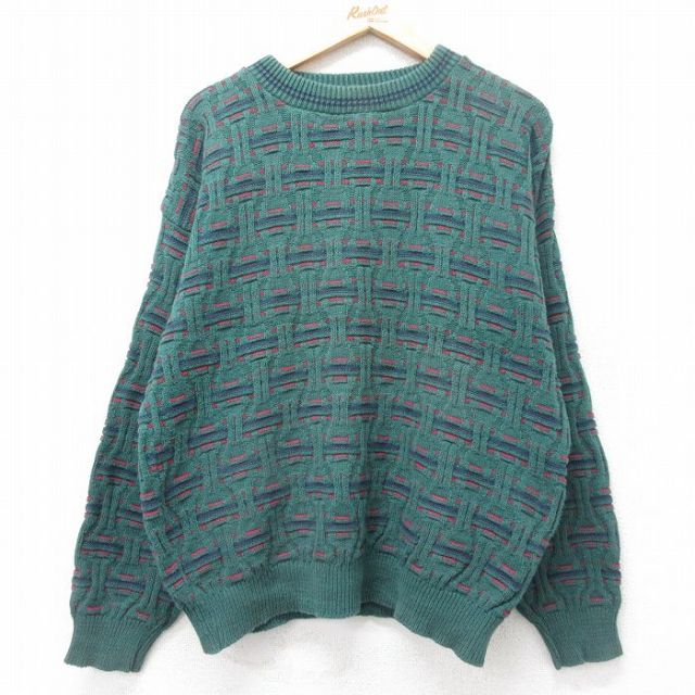 【50%OFF】90s 長袖セーター グリーン L | 古着