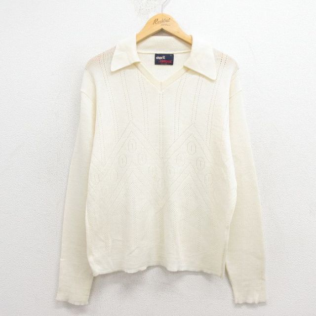 【50%OFF】キャンパス 80s 長袖セーター ホワイト M | 古着
