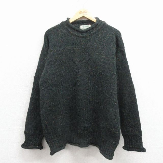 【50%OFF】エルエルビーン 90s ウールセーター モックネック グリーン L | 古着