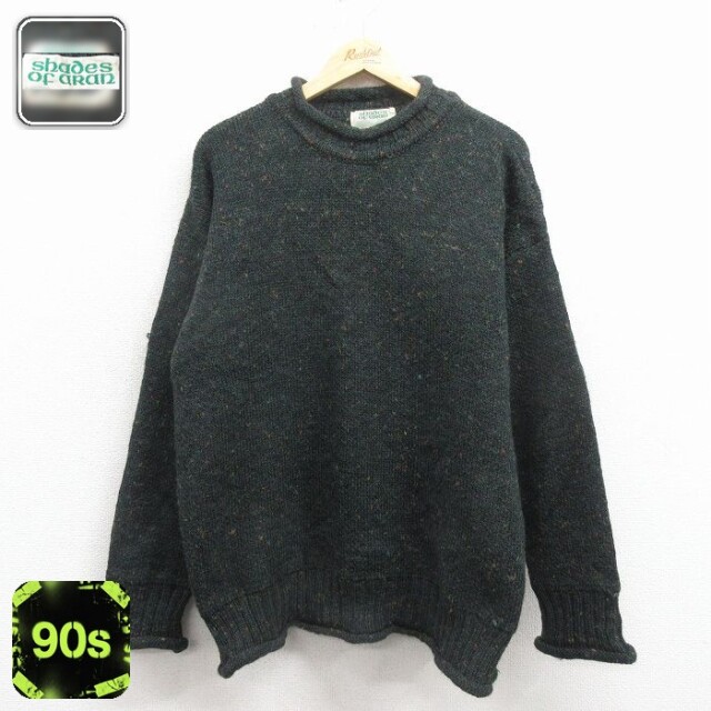 【50%OFF】エルエルビーン 90s ウールセーター モックネック グリーン L | 古着