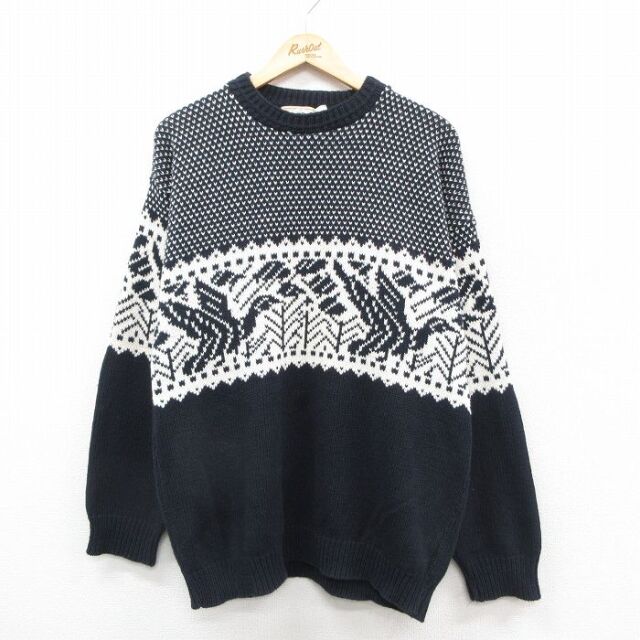 レッドヘッド 90s 長袖セーター 鳥 ブラック M | 古着