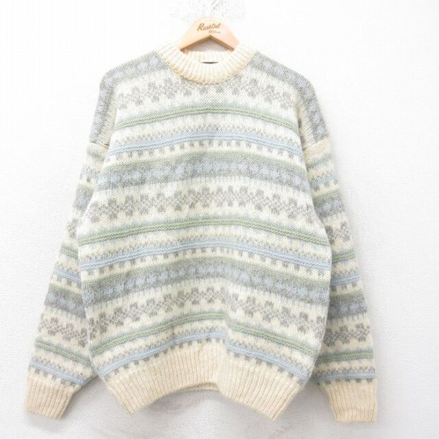 90s 長袖セーター 生成り ベージュ L | 古着
