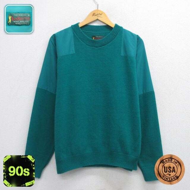 【50%OFF】90s 長袖セーター グリーン XL | 古着