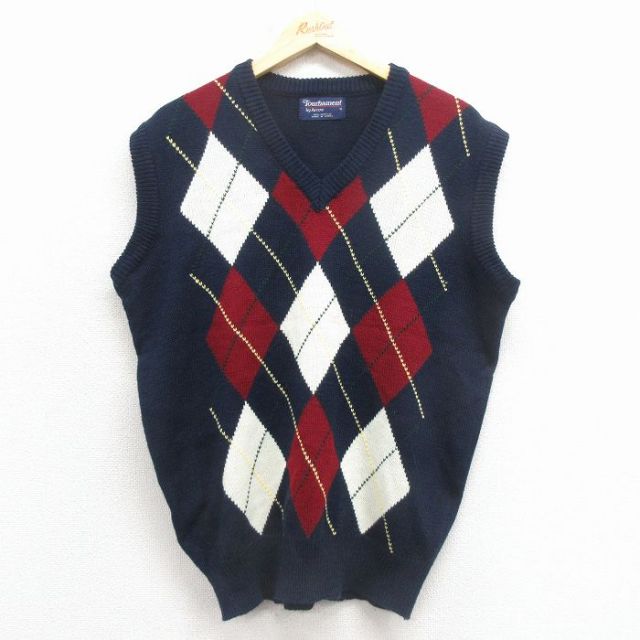 【20%OFF】アロー 80s ニットベスト アーガイル L | 古着