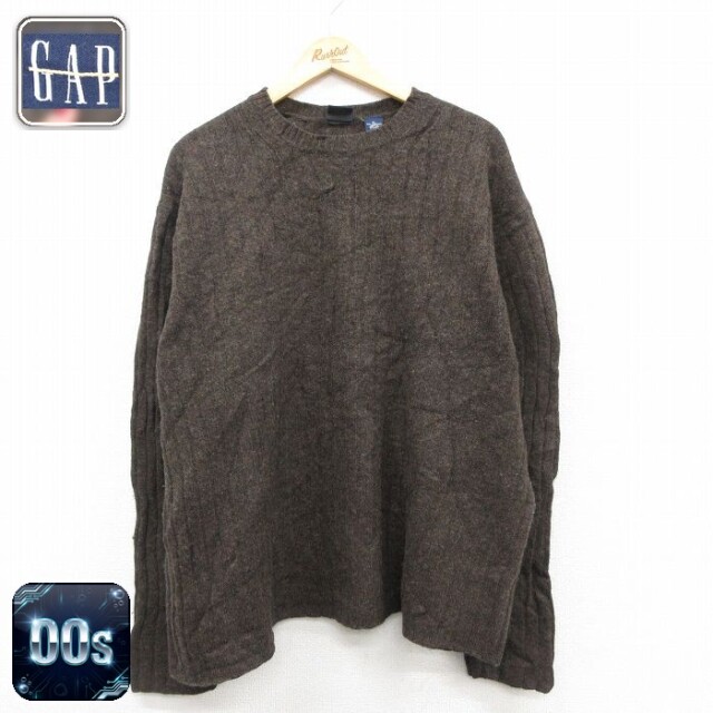 【50%OFF】ギャップ 00s 長袖セーター ブラウン XL | 古着