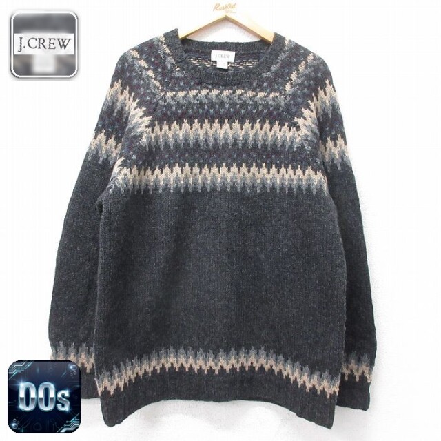 ジェイクルー 00s 長袖セーター ハンドニット グレー L | 古着