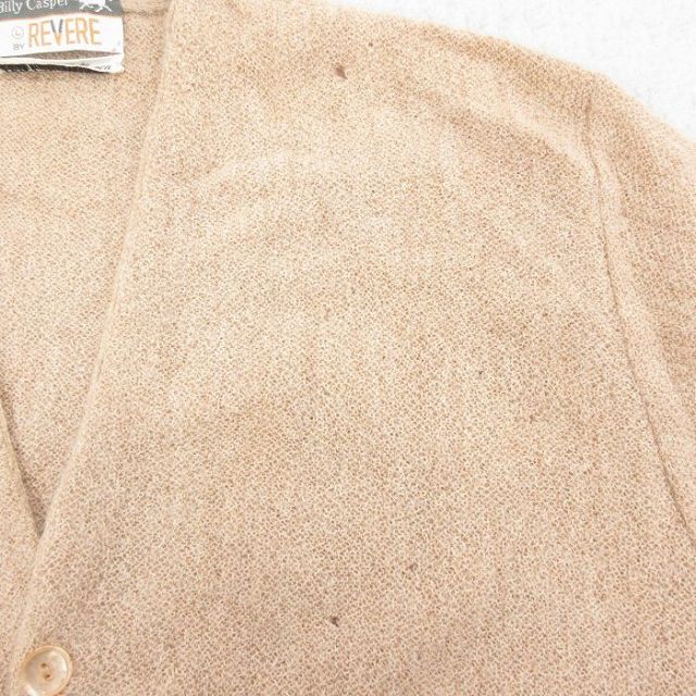 古着通販 L☆古着 REVERE 長袖 ニット カーディガン メンズ 70年代 70s