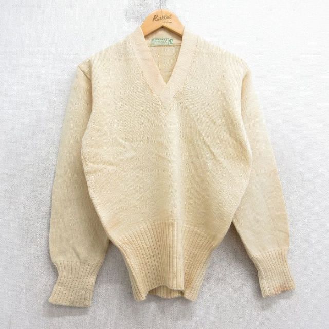 【20%OFF】50s 長袖セーター 生成り ベージュ S | 古着