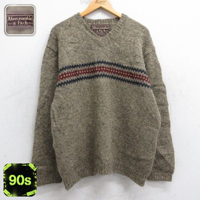 【50%OFF】アバクロンビー 90s 長袖セーター ベージュ L | 古着