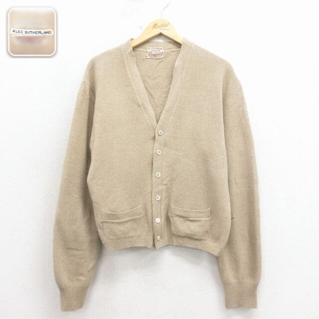60s 長袖カーディガン ベージュ L | 古着