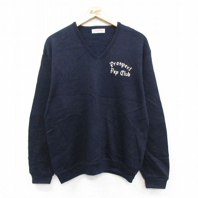 【20%OFF】prospect pep club 長袖セーター ネイビー L | 古着