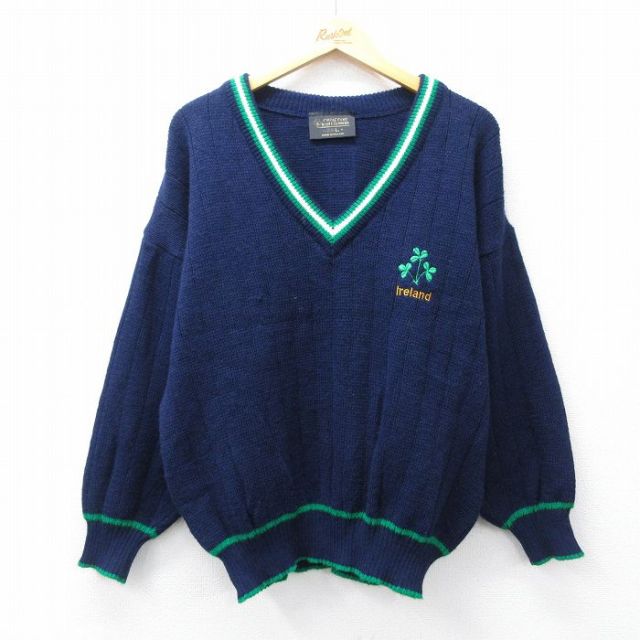90s 長袖セーター ネイビー L | 古着