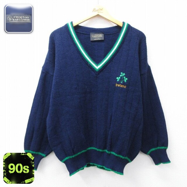 90s 長袖セーター ネイビー L | 古着