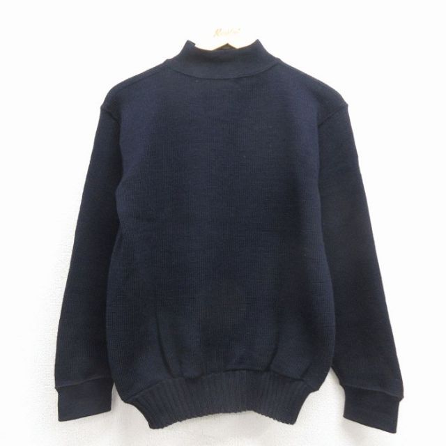 【20%OFF】60s 長袖セーター モックネック ネイビー M | 古着