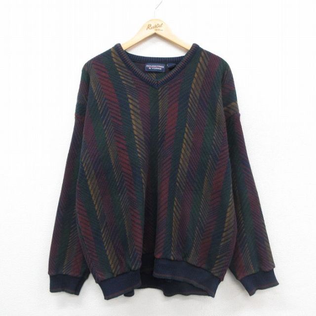 ラルフローレン 90s 長袖セーター ネイビー XL | 古着