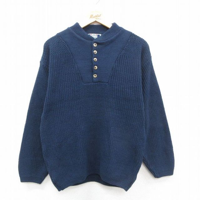 90s 長袖セーター ネイビー M | 古着