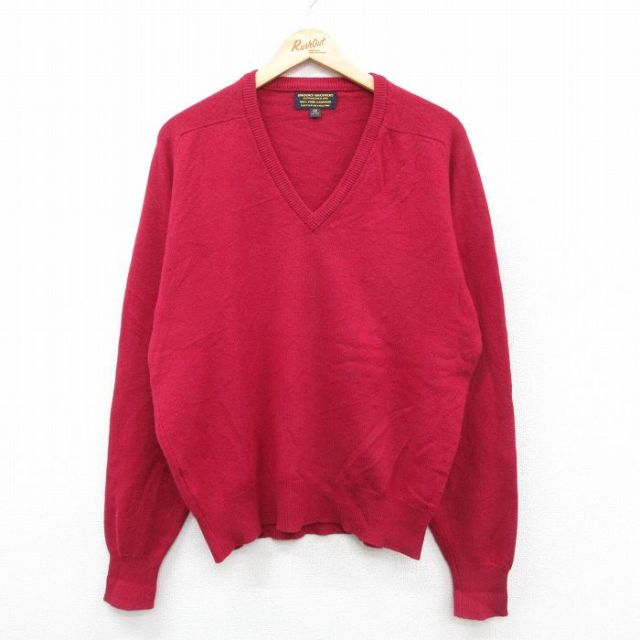 【20%OFF】ブルックスブラザーズ 80s 長袖セーター バーガンディ L | 古着