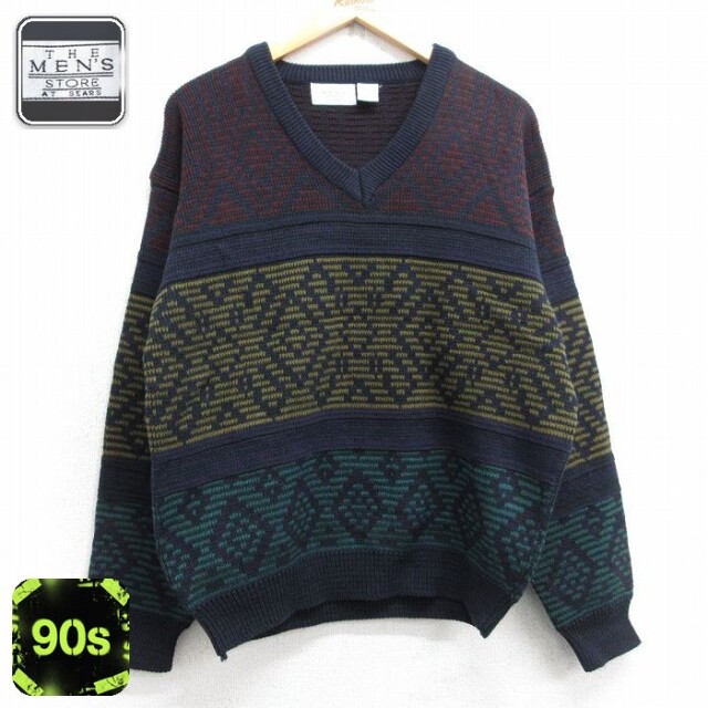 シアーズ 90s 長袖セーター パープル M | 古着