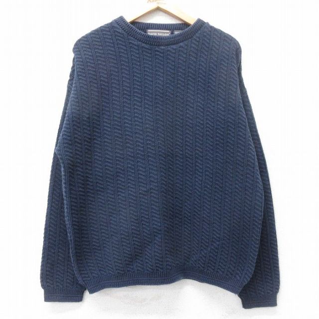 【20%OFF】90s 長袖セーター ネイビー L | 古着