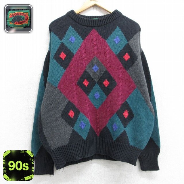 ボストントレーダーズ 90s 長袖セーター ブラック XL | 古着