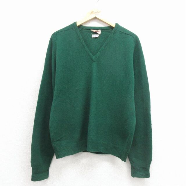 80s ラグランセーター グリーン M | 古着
