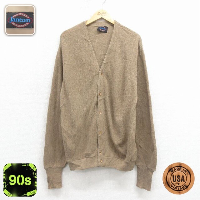 【50%OFF】ジャンセン 90s 長袖カーディガン ブラウン L | 古着