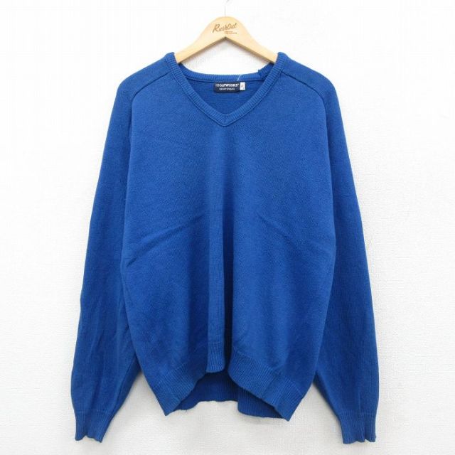 90s 長袖セーター ブルー XL | 古着