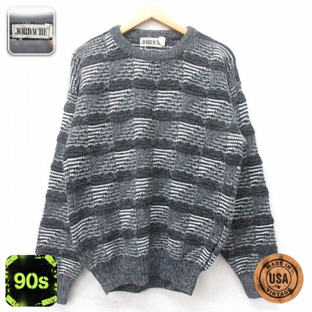 【50%OFF】ジョーダッシュ 90s 長袖セーター グレー M | 古着