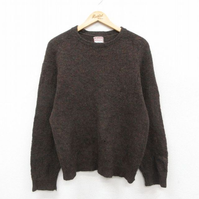 【20%OFF】マックレガー 60s セーター シェットランドウール ブラウン XL | 古着