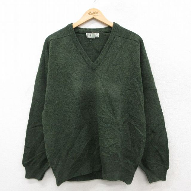 【20%OFF】エルエルビーン 90s 長袖セーター グリーン XL | 古着